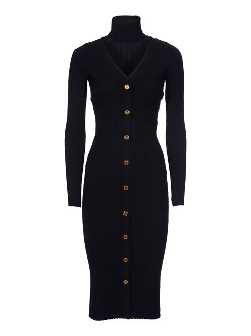 Ribbed viscose midi dresses with button placket ELISABETTA FRANCHI | AM91S46E2110